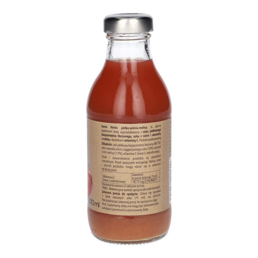 Sema Herba Apfel Apfel-Kirsche Melisse, Saft, 300 ml