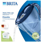 Brita Marella, Kanne mit Filter 2,4 l, blau + Maxtra Pro Pure Performance Filter, 1 Stück