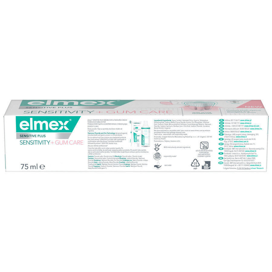 Elmex Sensitivity + Zahnfleischpflege Zahnpasta 75 ml