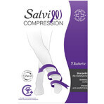 Salvi Compression Diabetic, Diabetikersocken, silber, Größe XL, schwarz