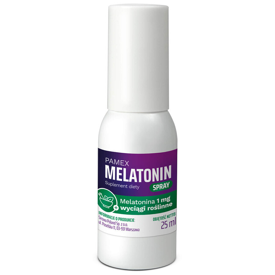 Pamex Melatonin, Spray, 25 ml