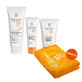 Set Iwostin Solecrin SPF 50+, Schutzcreme 50 ml + Schutzemulsion 50 ml + K&#246;rpercreme-Gel 200 ml + Badetuch gratis