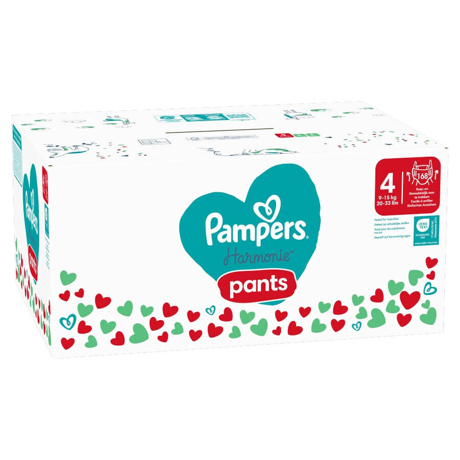 Pampers Harmonie Pants, Windeln, Größe 4, 9-15 kg, 168 Stück