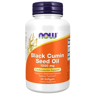 Now Foods Chimen negru, ulei de semințe de nigella 1000 mg, 60 capsule