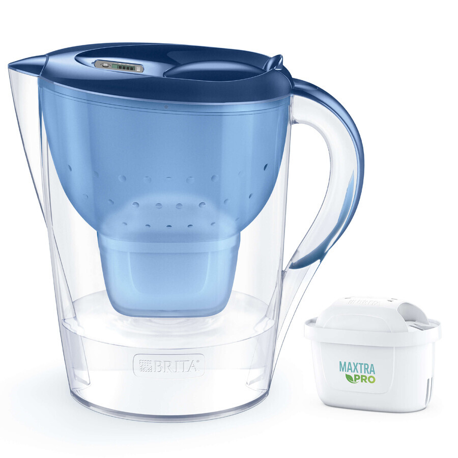 Brita Marella, Kanne mit Filter XL 3,5 l, blau + Maxtra Pro Pure Performance Filter, 1 Stück