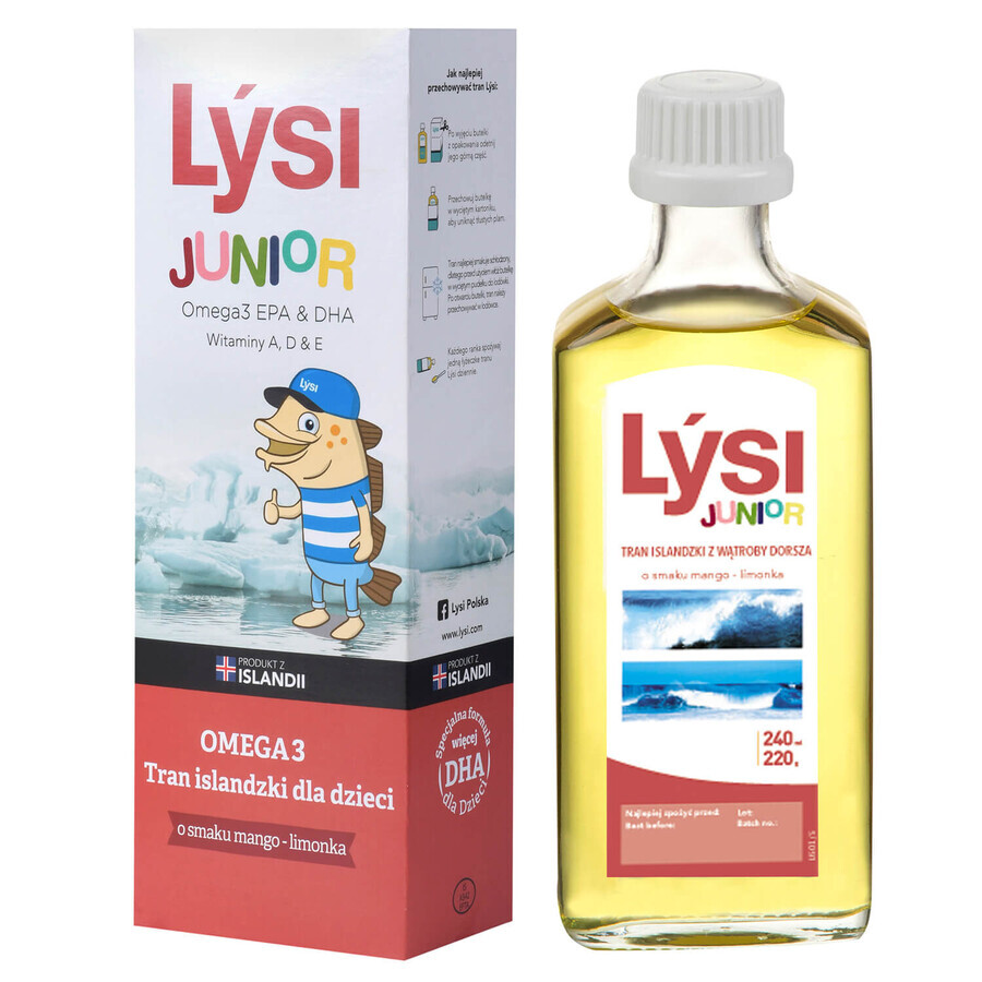 Lysi Icelandic Diet Integratori per bambini, gusto mango-lime, 240 ml + coperchio in omaggio