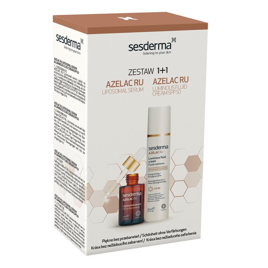 Kit Sesderma Azelac RU, Liposomenserum, 30 ml + Aufhellungsemulsion SPF 50, 50 ml