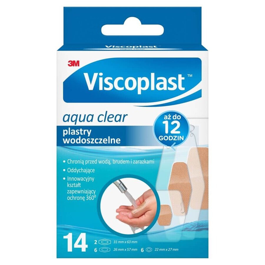 Viscoplast Aqua Clear, tencuieli impermeabile, 14 bucăți