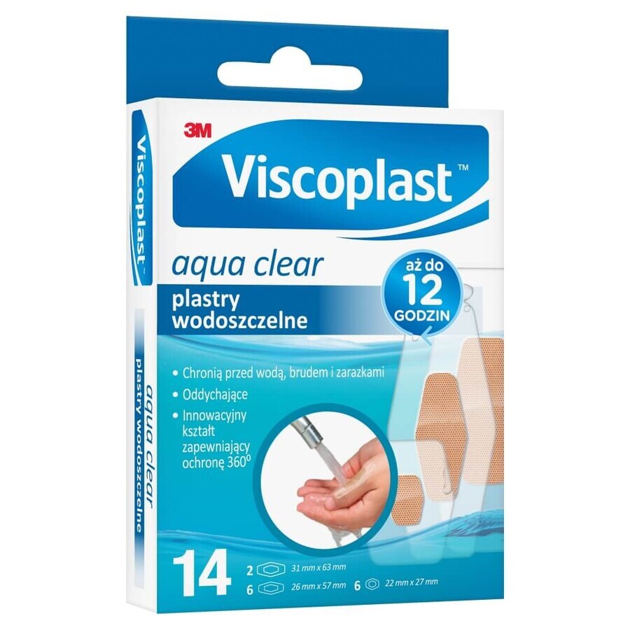 Viscoplast Aqua Clear, tencuieli impermeabile, 14 bucăți