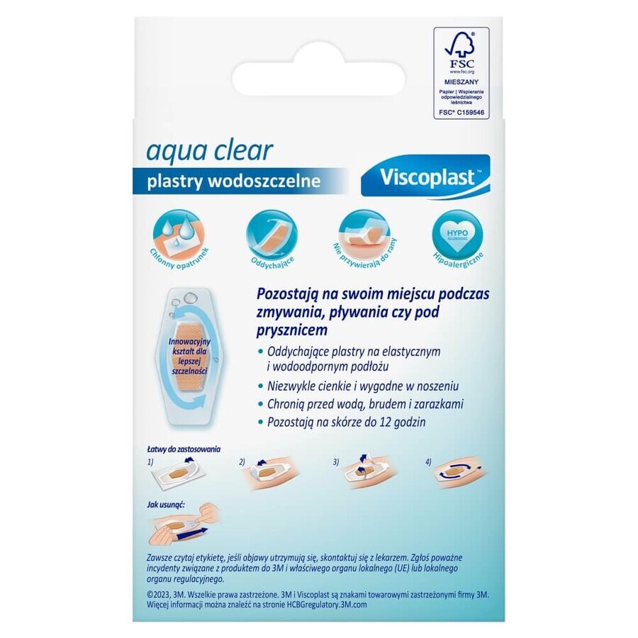 Viscoplast Aqua Clear, tencuieli impermeabile, 14 bucăți