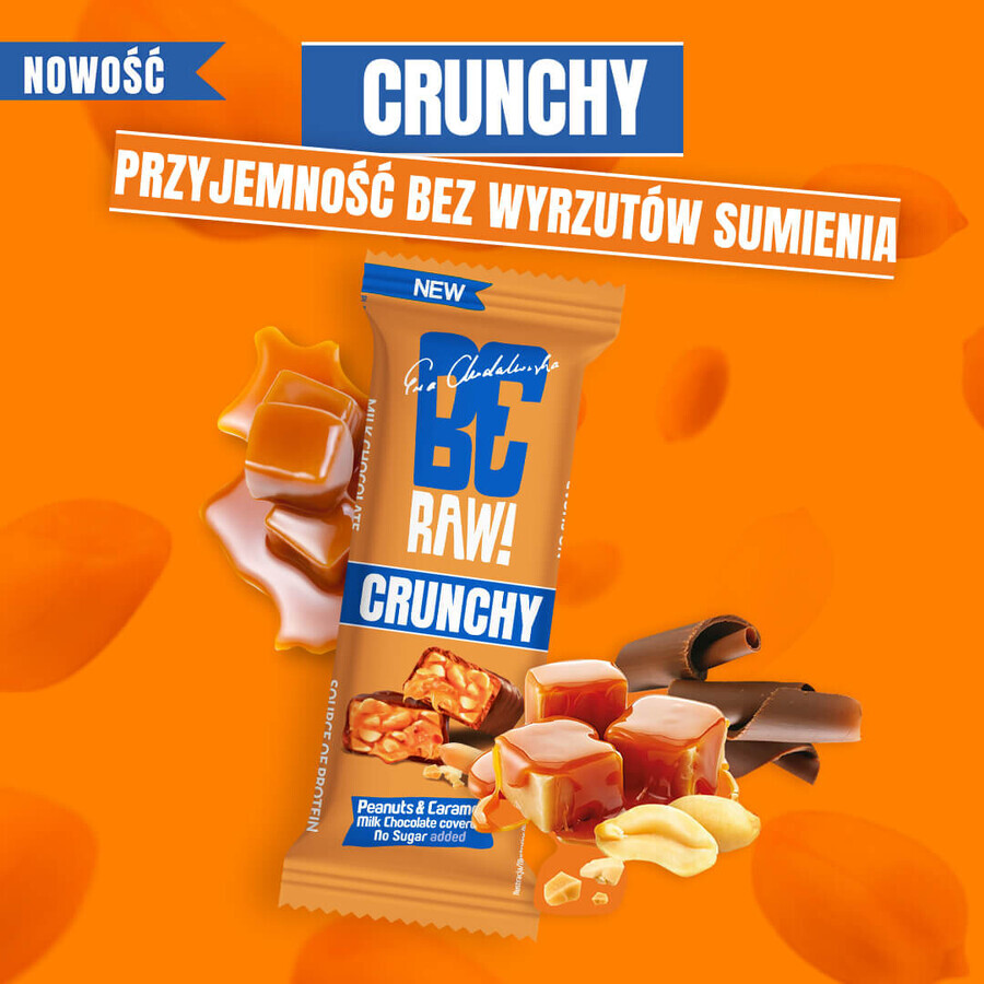 RAAIEN! Chrunchy, reep, pinda's en karamel, zonder toegevoegde suiker, 40 g