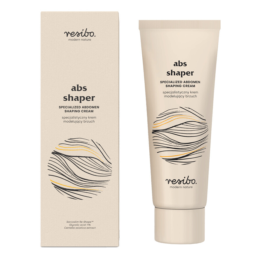 Resibo ABS Shaper, Spezialcreme für die Bauchformung, 75 ml VERBRAUCHSFREIE VERPACKUNG