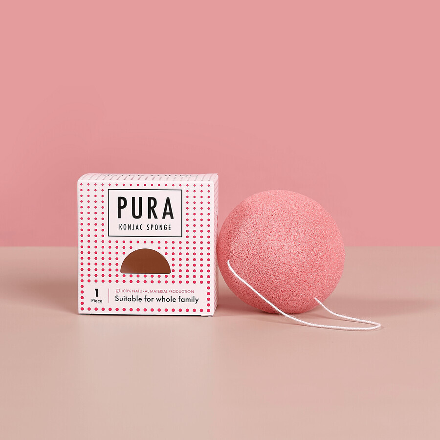 Sister Young Pura, esponja lavacara de konjac, rosa, 1 ud.