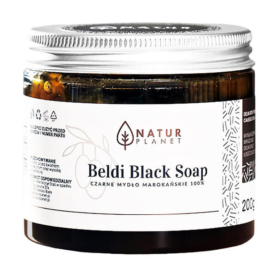 Natur Planet, Marokkanische schwarze Seife, 200 g