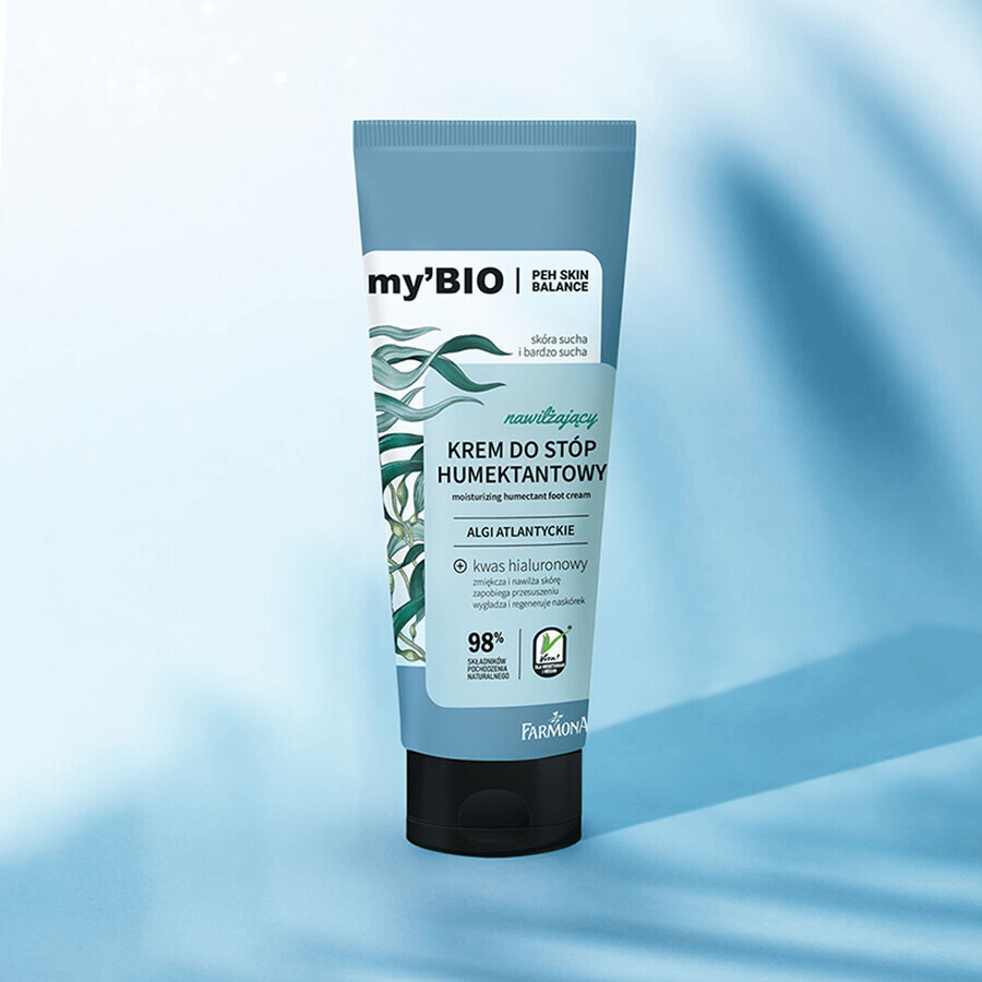 Farmona myBIO Moisturising, crème hydratante pour les pieds, algues atlantiques, 100 ml