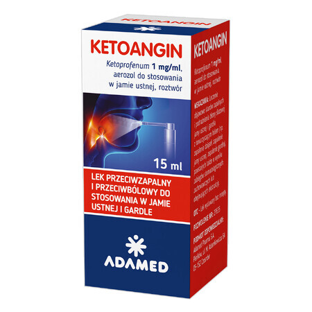 Ketoangin 1 mg/ml, Spray zum Einnehmen, Lösung, 15 ml