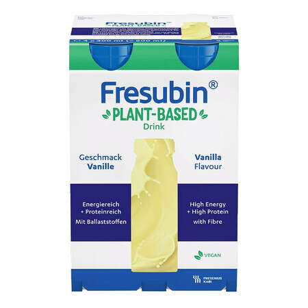 Fresubin Plant-Based Drink, vanilla flavor, 4 x 200 ml