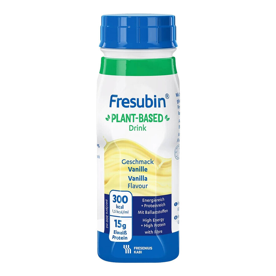 Fresubin Plant-Based Drink, vanilla flavor, 4 x 200 ml