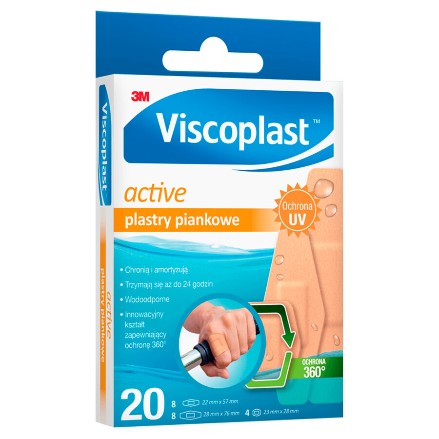 Viscoplast Active, Schaumstoff-Polster, 20 Stück