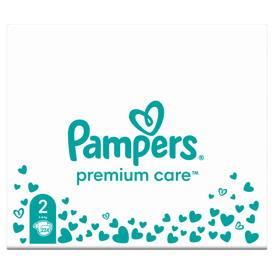 Pampers Premium Care, Windeln, Größe 2, 4-8 kg, 224 Stück