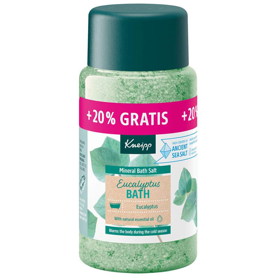 Kneipp Eukalyptusbad, mineralische Badesalzkristalle, 600 g