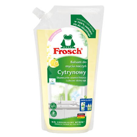 Frosch dishwashing lotion, lemon, refill, 1000 ml