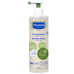 Set Mustela Bio, gel de curățare pentru corp și păr, 400 ml + apă micelară, fără clătire, 400 ml + scutec bambus gratuit