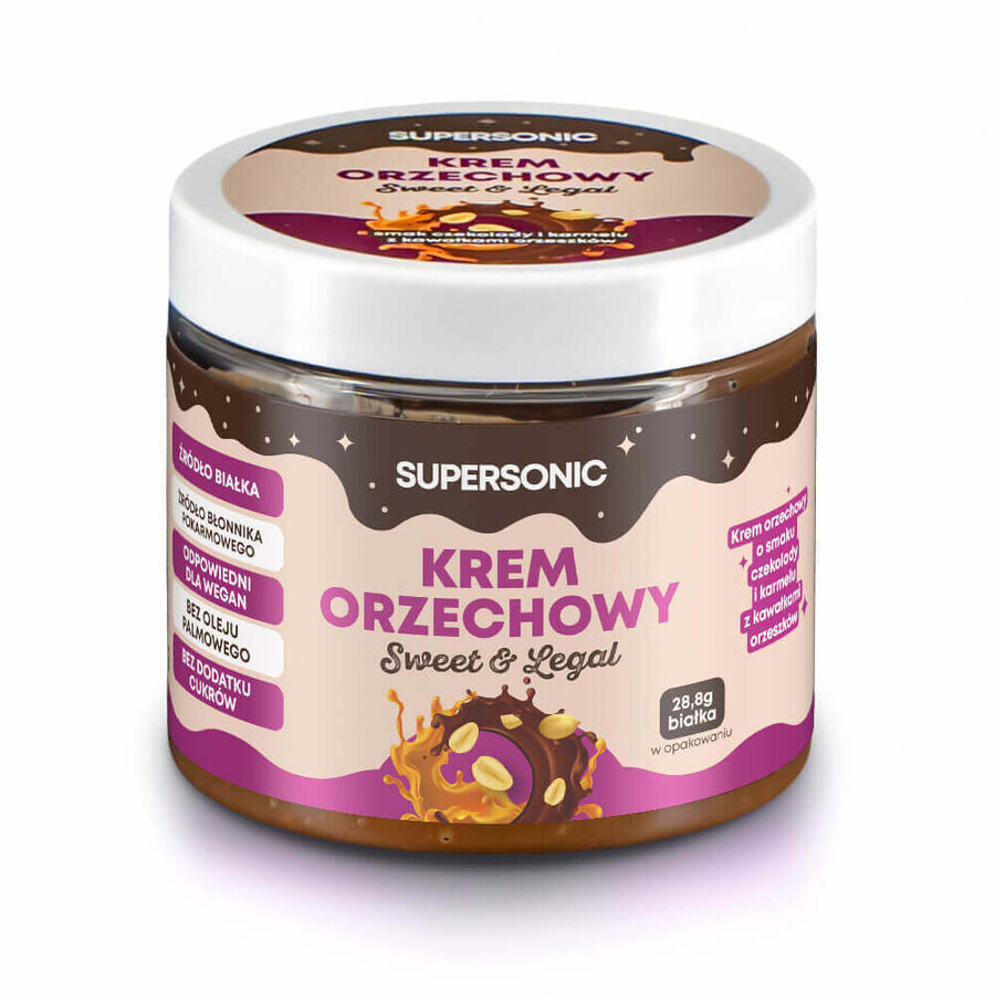 Supersonic-Set, Walnusscreme, Schokolade und Karamell mit Walnussstückchen aromatisiert, 2 x 160 g