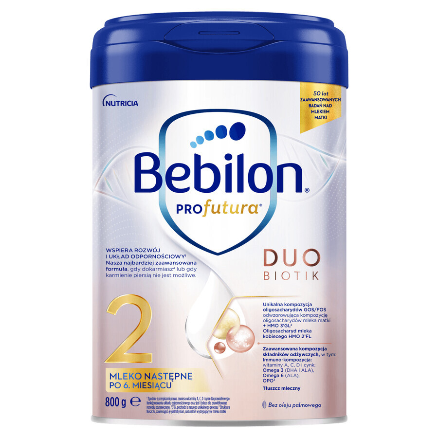 Set Bebilon Profutura DuoBiotik 2, lapte de continuare, după 6 luni, 3 x 800 g + Mustela Bebe Enfant, gel nutritiv de spălare, 300 ml gratis