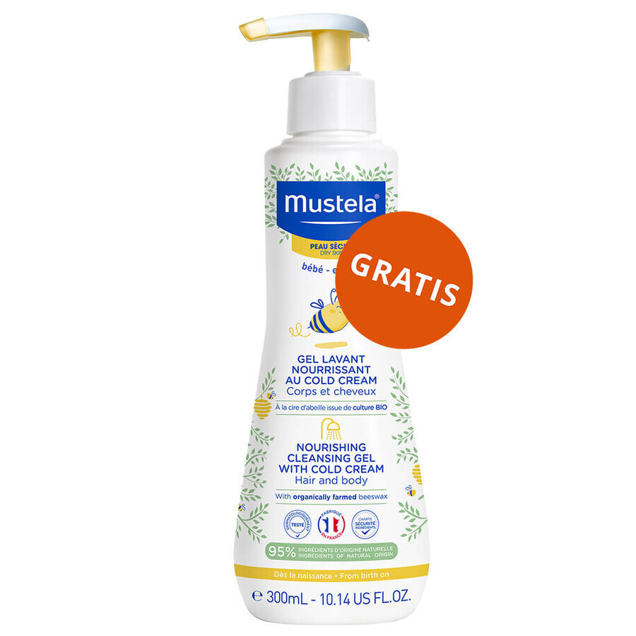 Set Bebilon Profutura DuoBiotik 2, lapte de continuare, după 6 luni, 3 x 800 g + Mustela Bebe Enfant, gel nutritiv de spălare, 300 ml gratis