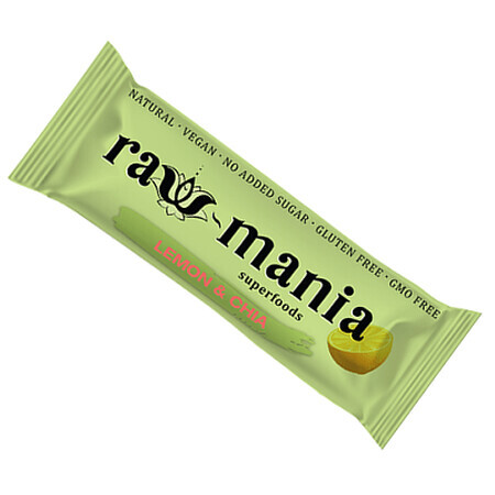 Baton cu lămâie și chia, 45g, Raw Mania