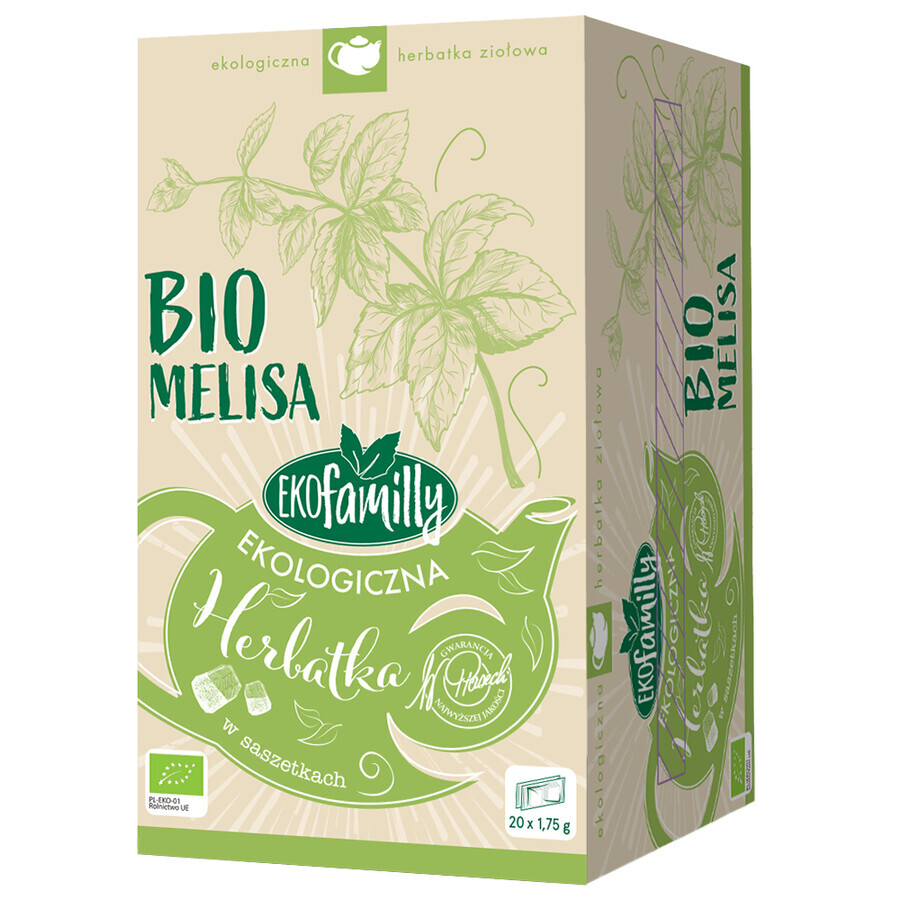 EkoFamily Bio Melisse, Bio-Kräutertee, 1,75 g x 20 Tütchen