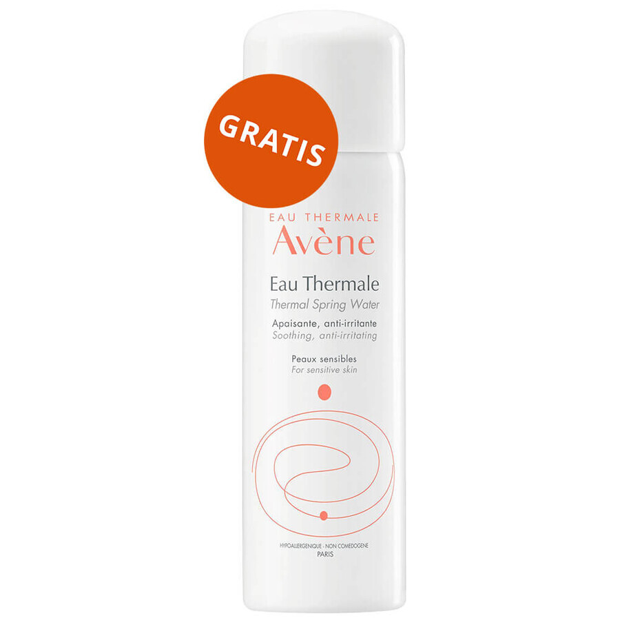 Avene Sun, Gesichtscreme, parfümfrei, trockene und empfindliche Haut, SPF 50+, 50 ml + Thermalwasser, 50 ml gratis