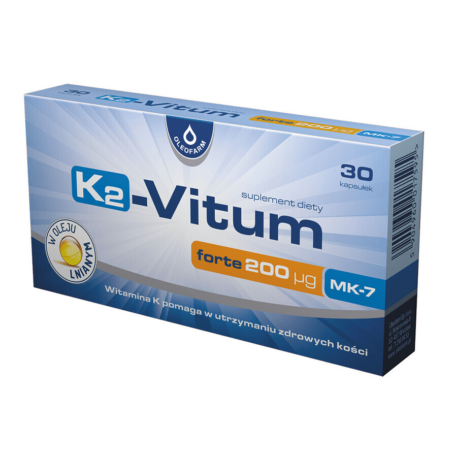 K2-Vitum Forte 200 µg, Vitamin K2 MK-7, 30 Kapseln