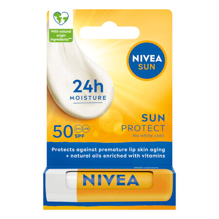 Nivea Sun Protect, nourishing lipstick, SPF 50, 4.8 g