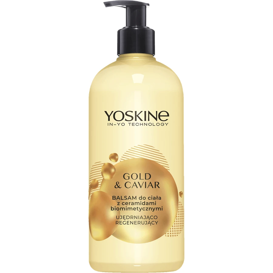 Yoskine Body Lait corporel Or & Caviar aux céramides biomimétiques, 400 ml