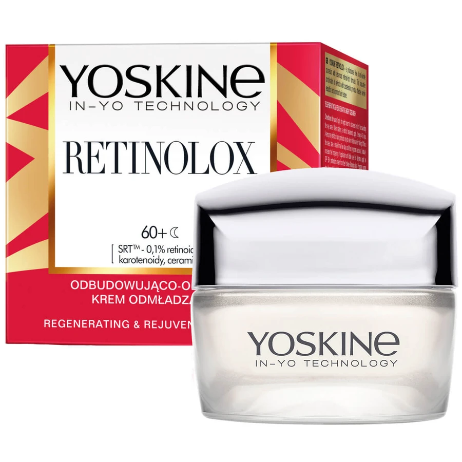 Yoskine Retinolox, crème rajeunissante 60+, crème de nuit, 50 ml, reconstruction et revitalisation.