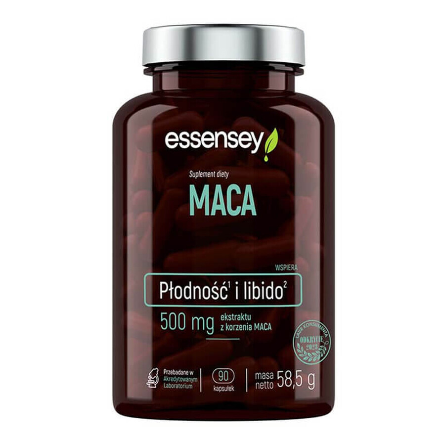 Essensey Maca, maca root extract, 90 capsules