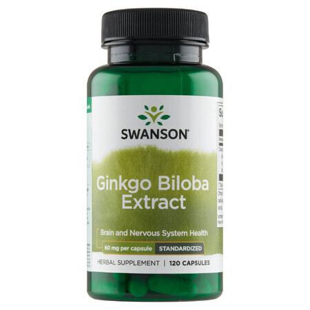 Swanson Ginkgo Biloba Extract, ginkgo biloba, 120 capsule