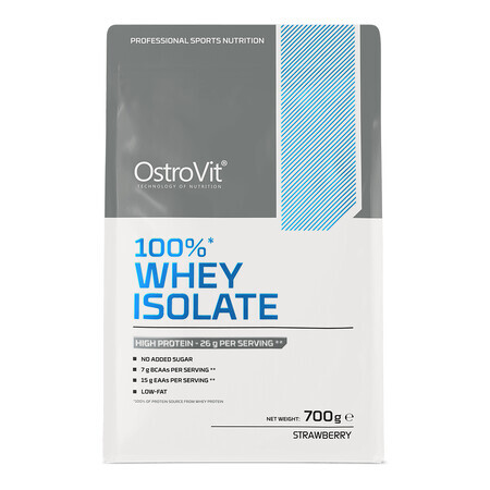 OstroVit 100% Whey Isolate, Strawberry flavor, 700 g