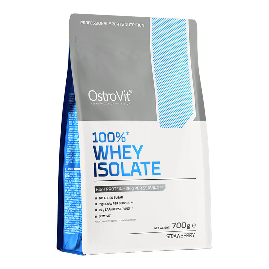 OstroVit 100% Whey Isolate, Strawberry flavor, 700 g