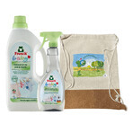 Frosch Baby set, concentrat pentru rufe, 1500 ml + spray pentru pete, 500 ml + rucsac gratuit