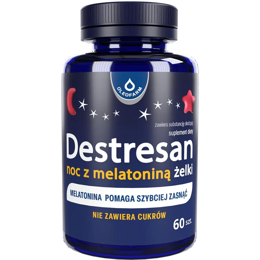 Destresan Night mit Melatonin-Gelee, Kirschgeschmack, 60 Stück