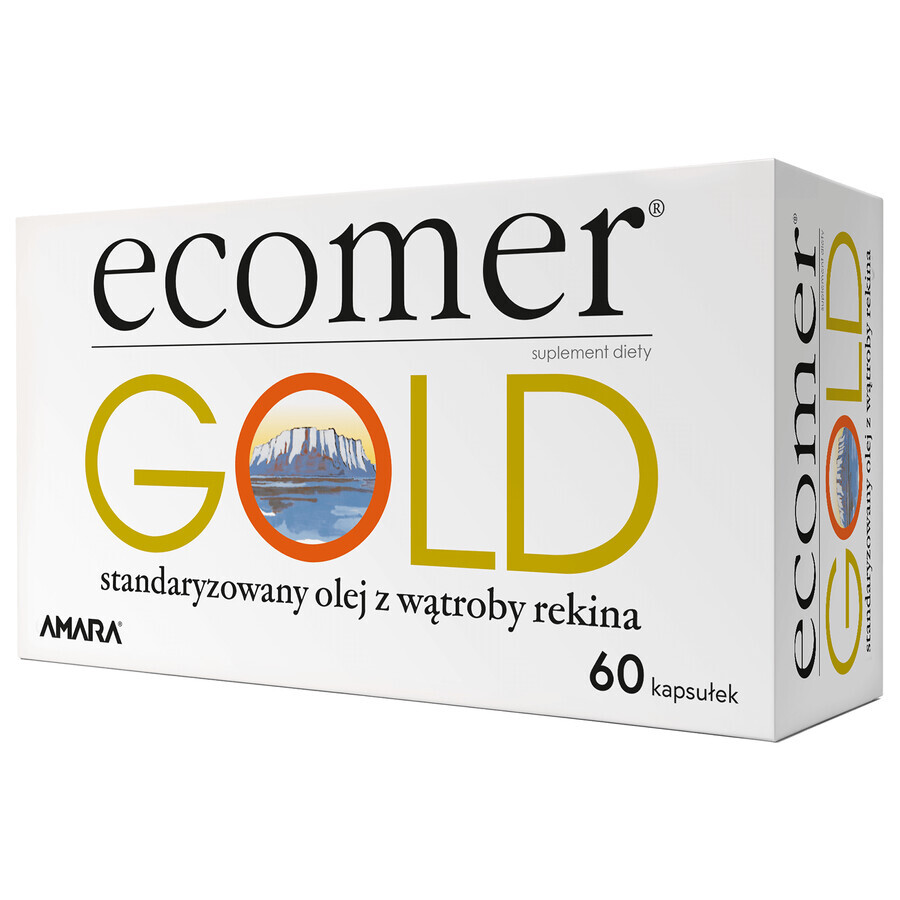 Ecomer Gold, Haifischleberöl aus Grönland, 60 Kapseln