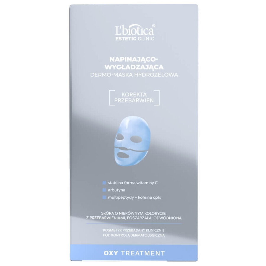 Set L'Biotica Aesthetic Clinic OXY, regenerierende und stärkende Hydrogel-Dermo-Maske, 2 Stück