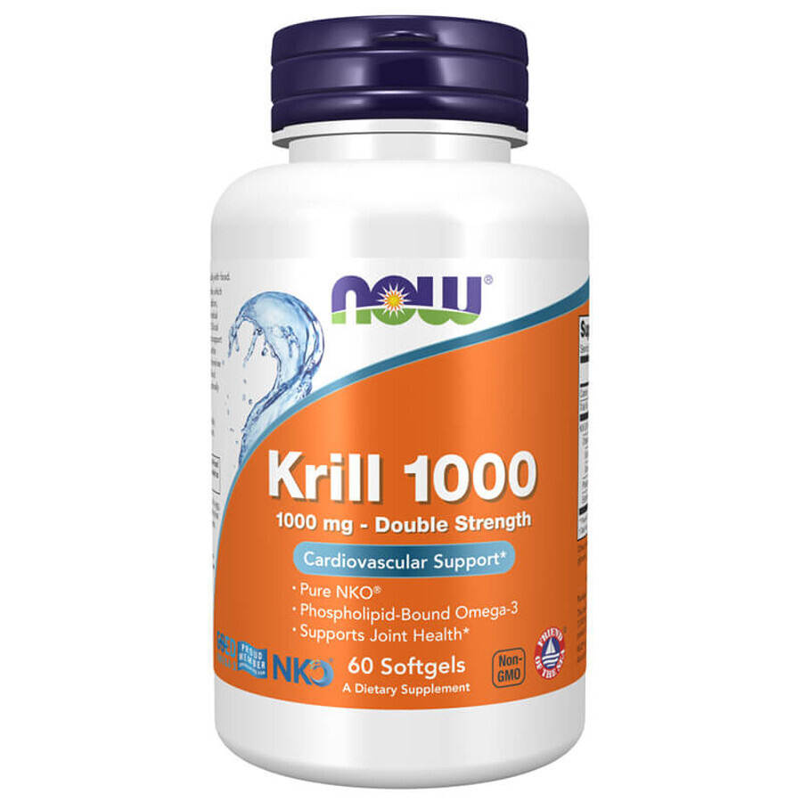 Now Foods Krillöl, Krillöl 1000 mg, 60 Kapseln