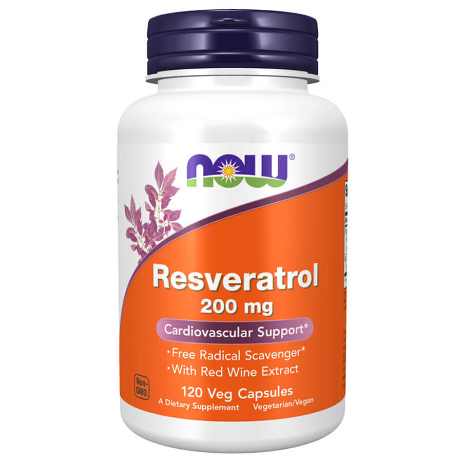 Now Foods Resveratrol 200 mg, 120 capsules