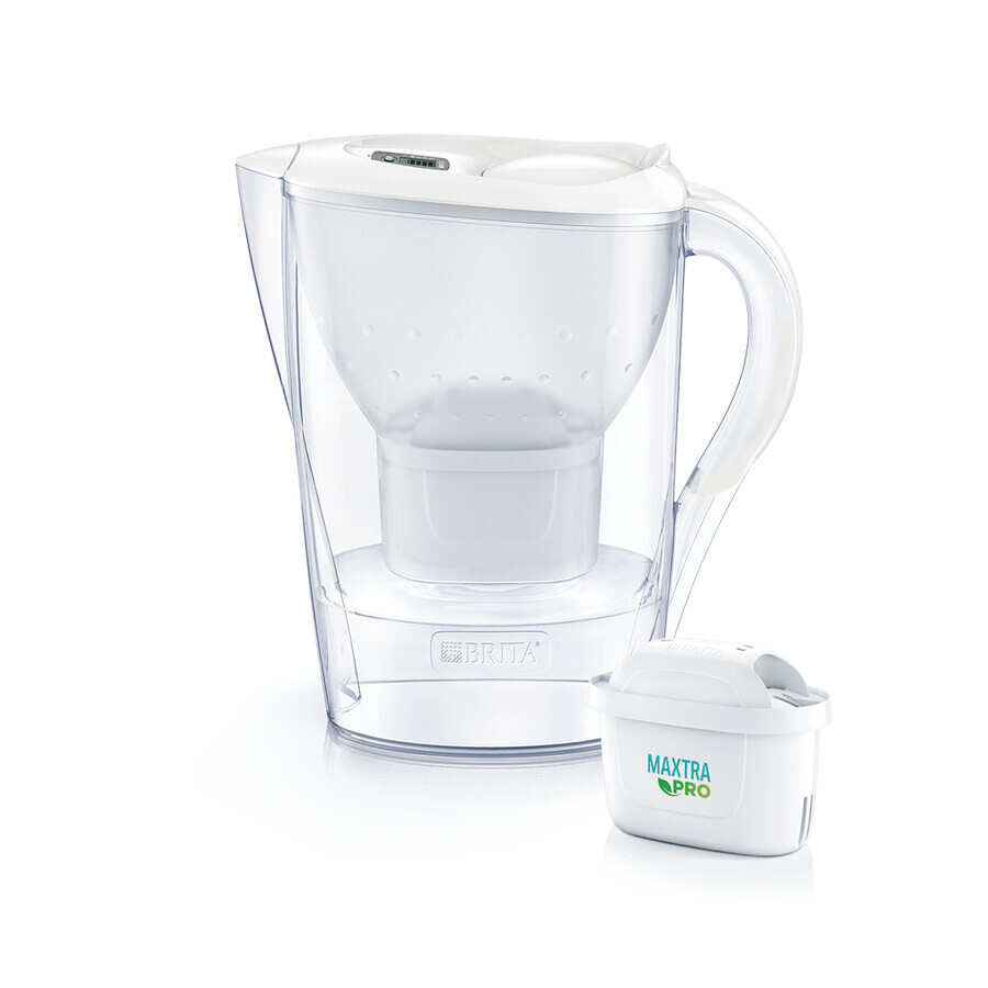 Brita Marella, Kanne mit Filter 2,4 l, weiß + Maxtra Pro Pure Performance Filter, 1 Stück