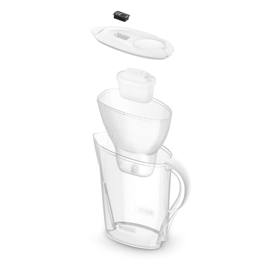 Brita Marella, Kanne mit Filter 2,4 l, weiß + Maxtra Pro Pure Performance Filter, 1 Stück