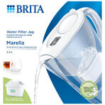 Brita Marella, Kanne mit Filter 2,4 l, weiß + Maxtra Pro Pure Performance Filter, 1 Stück